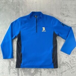 UCLA‎ Pullover Mens XL Blue Excellent 1/4 Zip Textured Fleece Jacket Colosseum